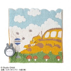 Linge de maison - Mini Serviette Chatbus en chemin 25x25 cm - Mon Voisin Totoro