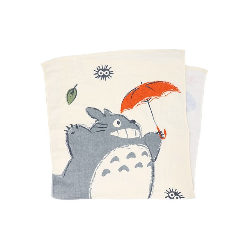 Linge de maison - Grande Serviette Imabari Totoro Parapluie 60x120 cm - Mon Voisin Toto