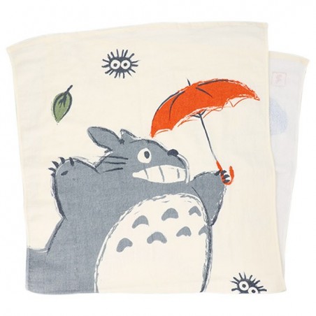 Linge de maison - Grande Serviette Imabari Totoro Parapluie 60x120 cm - Mon Voisin Toto