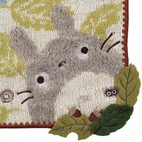 Linge de maison - Mini Serviette Feuille de Chêne 25X25 cm - Mon Voisin Totoro