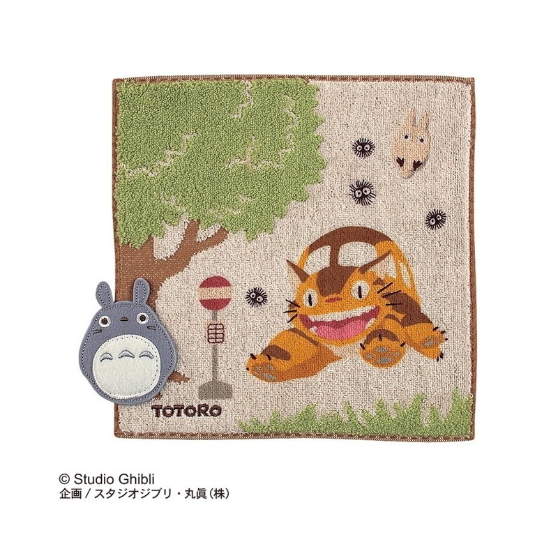 Linge de maison - Mini Serviette Arrêt de bus 25x25 cm - Mon Voisin Totoro