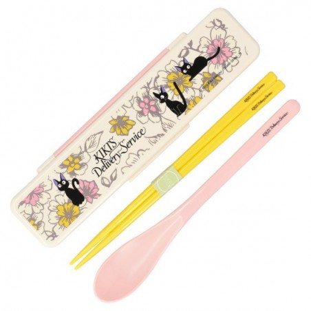 SET DE BAGUETTES ET CUILLERE JIJI FLEURS - KIKI LA PETITE SORCIERE 
