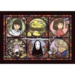 Rompecabezas - Puzzle de vidrieras 208P Sin Cara - El viaje de Chihiro