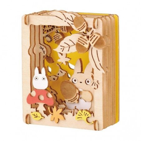 Loisirs créatifs - Théâtre de papier Style bois Totoro Champignon - Mon Voisin Totoro