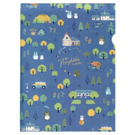 Classement - Chemise Plastique Bleue Totoro En Forêt-Mon Voisin Totoro