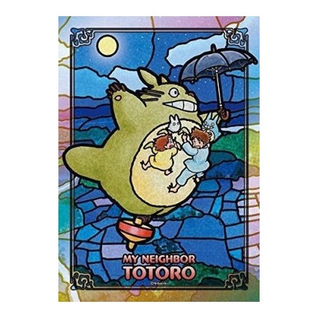 Puzzle - Puzzle Vitrail 208P Totoro Sous la lune - Mon Voisin Totoro