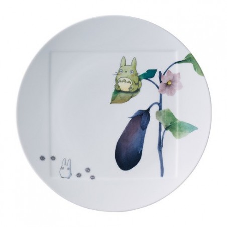 Japanese Porcelain - Plate 27 cm Totoro Eggplant - My Neighbor Totoro