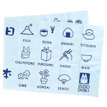 Linge de maison - Grande Serviette Icones du Japon 90X34 cm - Mon Voisin Totoro