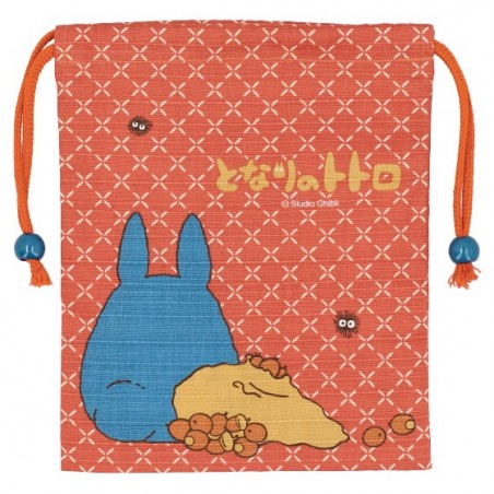 SACOCHE TISSU ORANGE TOTORO BLEU - MON VOISIN TOTORO