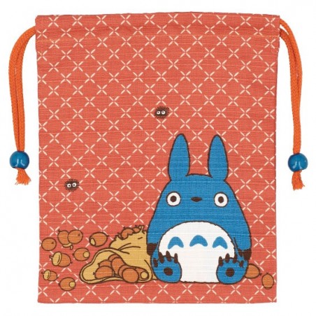 SACOCHE TISSU ORANGE TOTORO BLEU - MON VOISIN TOTORO