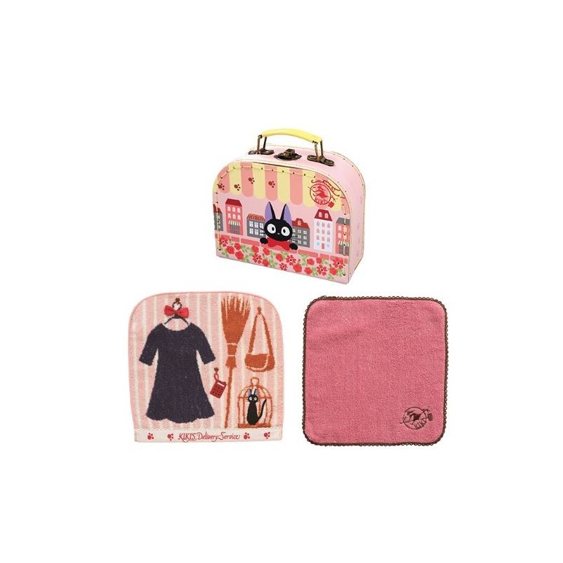 Linge de maison - Valisette Cadeau Jiji Avec 2 Mini-Serviettes - Kiki la petite sorcièr