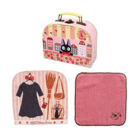 Linge de maison - Valisette Cadeau Jiji Avec 2 Mini-Serviettes - Kiki la petite sorcièr