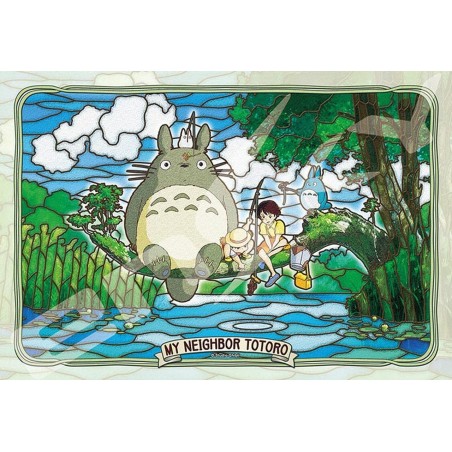 Puzzle - Vitrail Totoro Pêche Puzzle 300 P - Mon Voisin Totoro