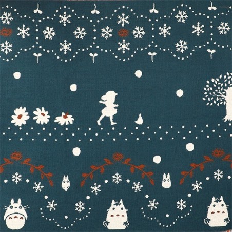 Textile - Etole Avec Boutons Totoro Dans La Neige - Mon Voisin Totoro