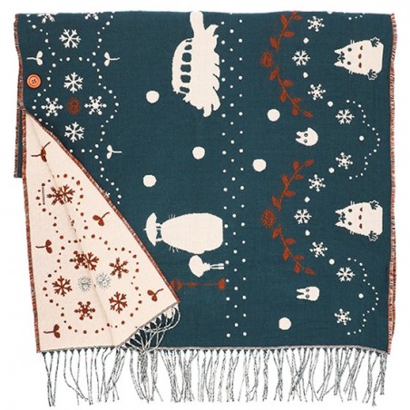 Textile - Etole Avec Boutons Totoro Dans La Neige - Mon Voisin Totoro