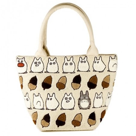 Bags - Beige Embroidered Bag Totoro Hazelnut - My Neighbor Totoro