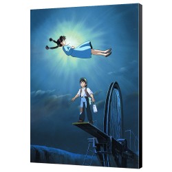 Cuadro de madera - Pintura 35x50 Ghibli - El castillo en el cielo