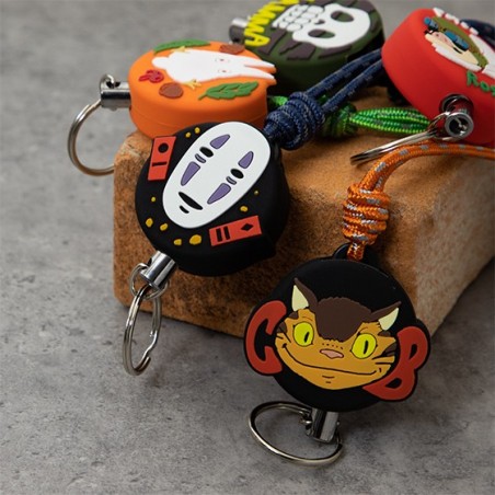 Straps - NECK STRAP WITH REEL TOTORO CAT BUS- MY NEIGHBOR TOTORO