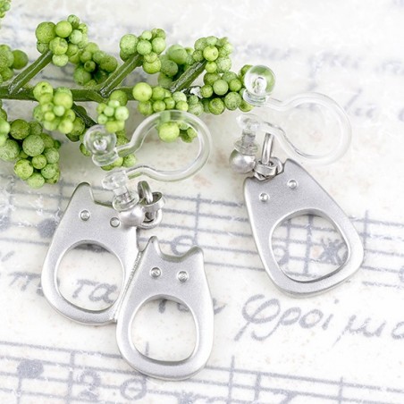 Bijoux - Bijou Boucles d’oreilles à clips Totoro Blanc Metal- Mon Voisin Totor