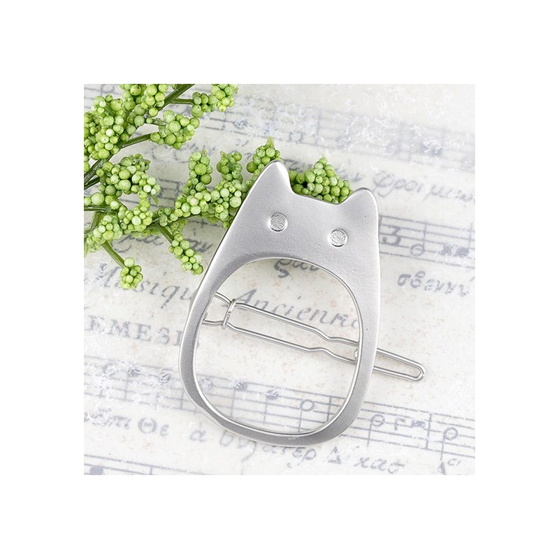 Bijoux - Bijou Barette Totoro Blanc Metal- Mon Voisin Totoro