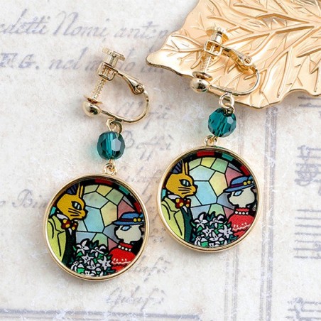 Jewellery - STAINED GLASS SERIES - EARRINGS LOUISE&BARON -WHISPER OF THE HEART