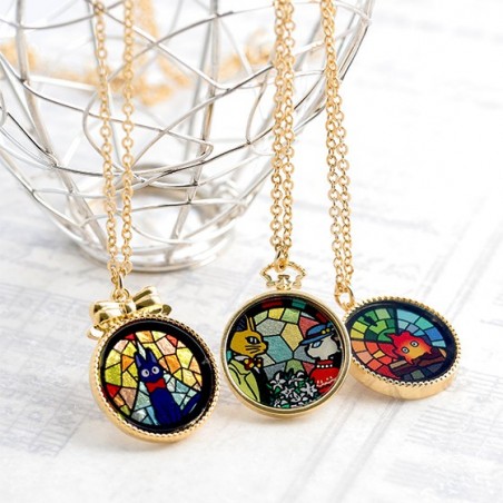 Bijoux - Bijou Pendentif Jiji Vitrail - Kiki la petite sorcière