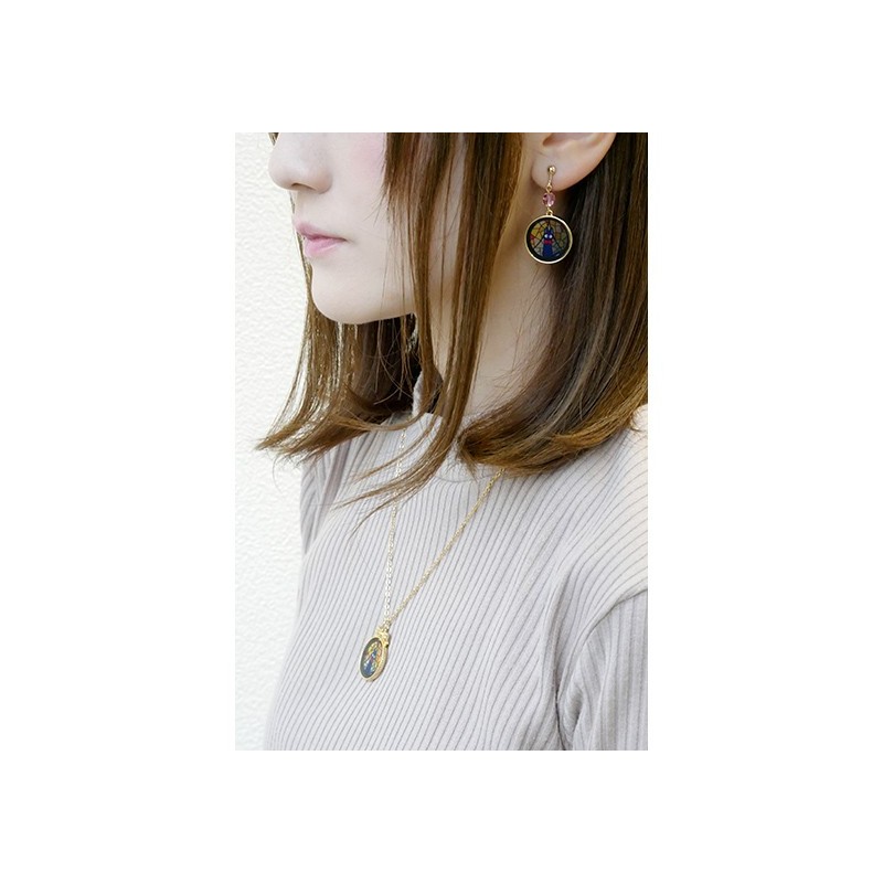 Bijoux - Bijou Pendentif Jiji Vitrail - Kiki la petite sorcière