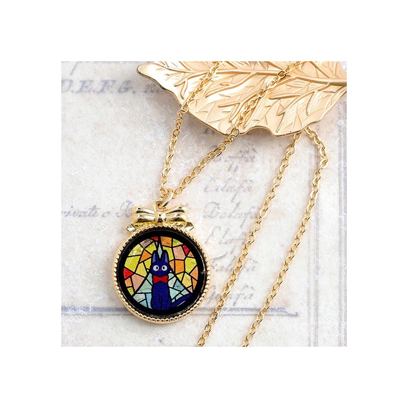 Bijoux - Bijou Pendentif Jiji Vitrail - Kiki la petite sorcière