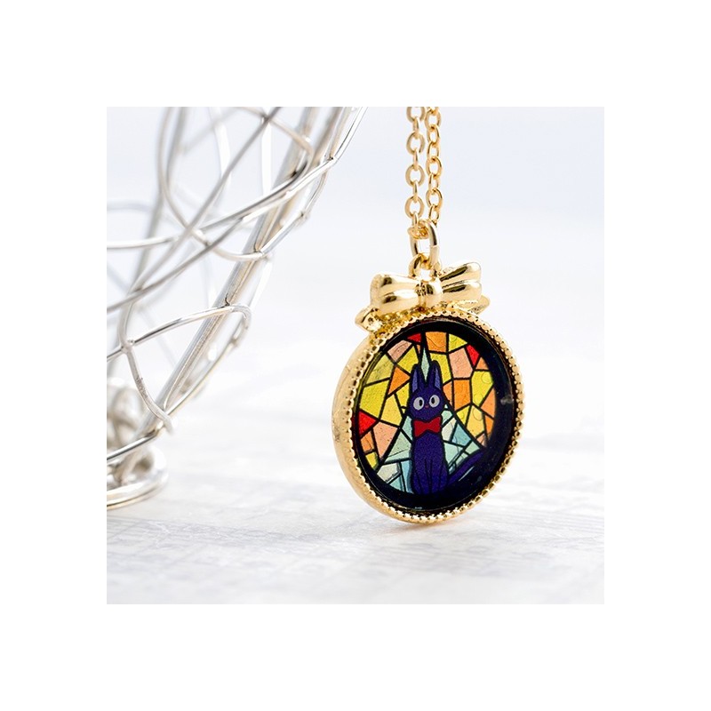 Bijoux - Bijou Pendentif Jiji Vitrail - Kiki la petite sorcière