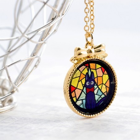 Bijoux - Bijou Pendentif Jiji Vitrail - Kiki la petite sorcière