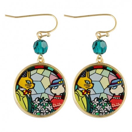 Jewellery - Stained Glass Series - Pierced Earrings - Whisper of the Heart