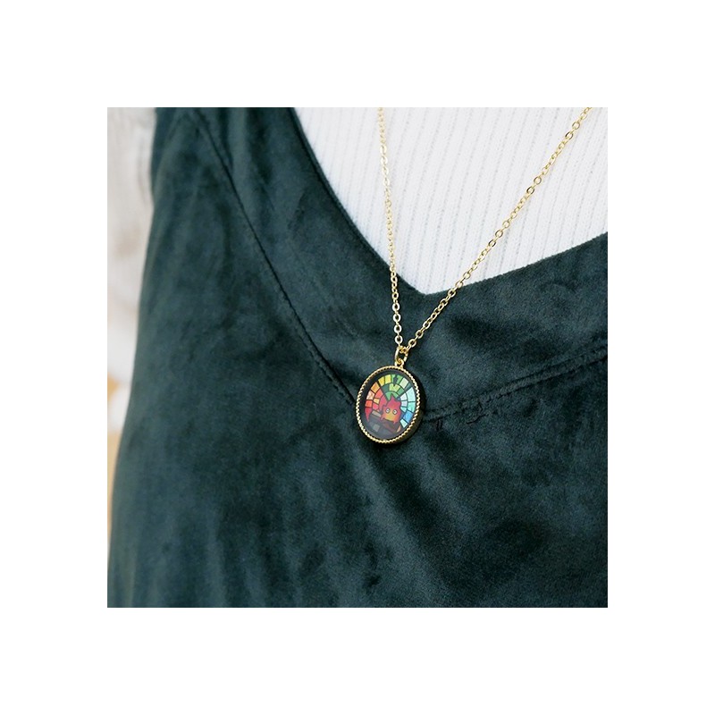 Joyería - Colgante joya Calcifer Vitrail- El castillo ambulante