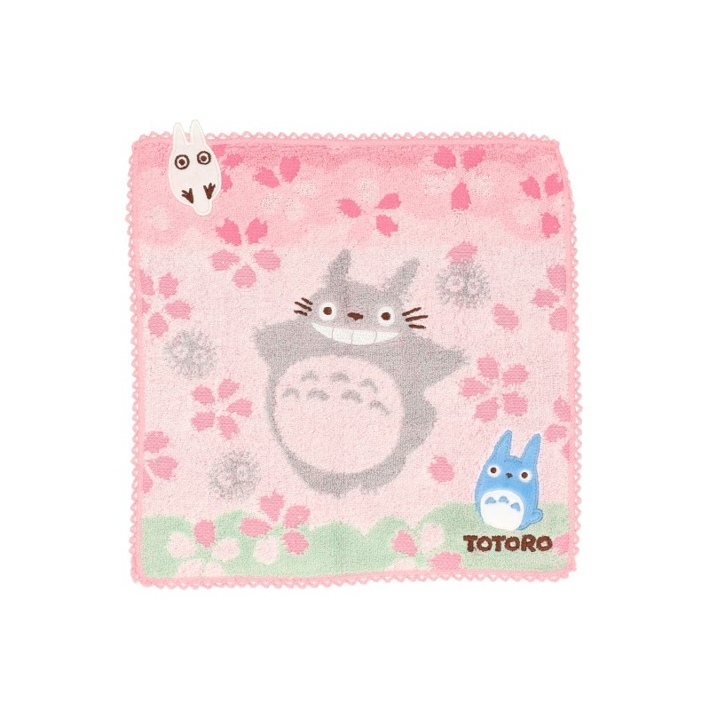Linge de maison - Mini serviette Cerisiers en fleurs 25x25cm - Mon voisinTotoro