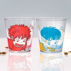 Cocina y vajilla - Juego de 2 vasos Ponyo & Sosuke - Ponyo en el acantilado