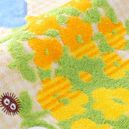 Household linen - Wash towel Totoro Yellow Flowers 34x80cm - My Neighbor Totoro