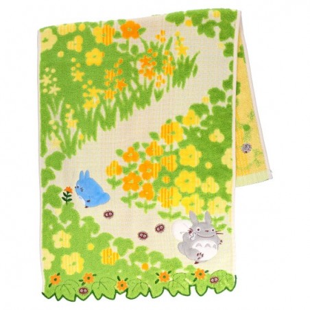 Household linen - Wash towel Totoro Yellow Flowers 34x80cm - My Neighbor Totoro