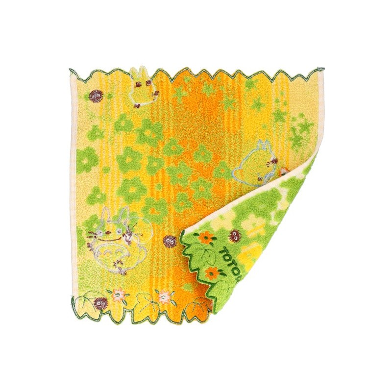 Household linen - Mini Towel Totoro Yellow Flowers 25x25 cm - My Neighbor Totoro