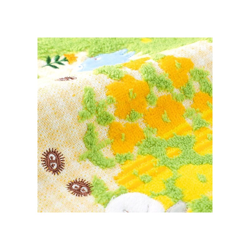 Household linen - Mini Towel Totoro Yellow Flowers 25x25 cm - My Neighbor Totoro