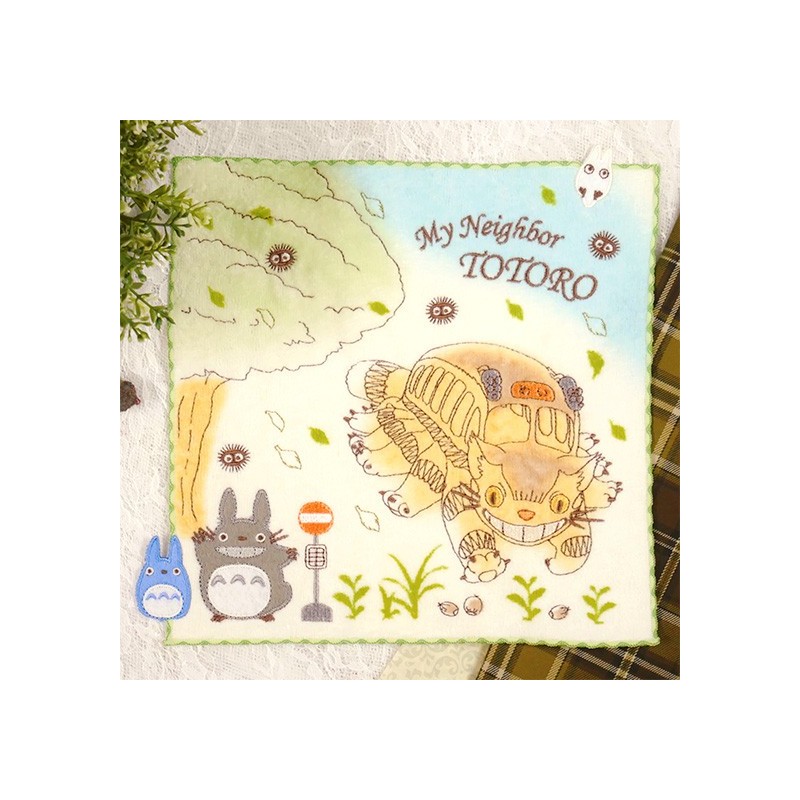 Linge de maison - Mini Serviette Course du Chatbus 25x25cm - Mon voisin Totoro