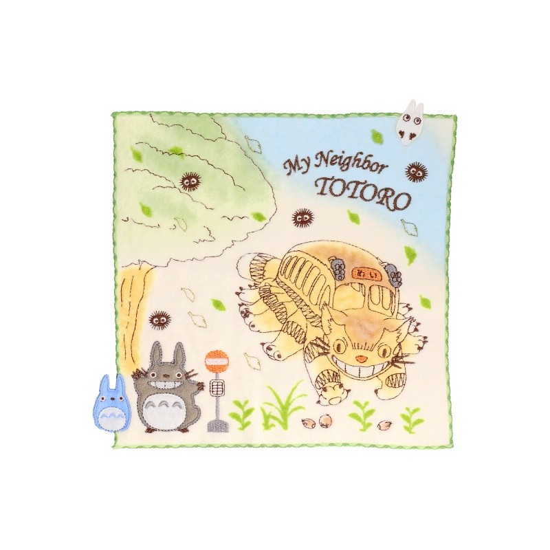 Linge de maison - Mini Serviette Course du Chatbus 25x25cm - Mon voisin Totoro