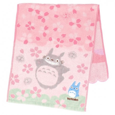 Household linen - Wash towel Totoro cherry blossoms 34x80 cm - My Neighbor Totoro