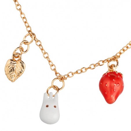 Bijoux - Collier Totoro Blanc Et Fraises - Mon Voisin Totoro