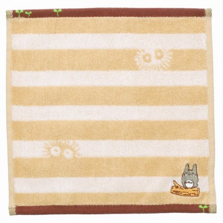 Household linen - Mini towel Totoro Beige Stripes 25x25 cm - My Neighbor Totoro