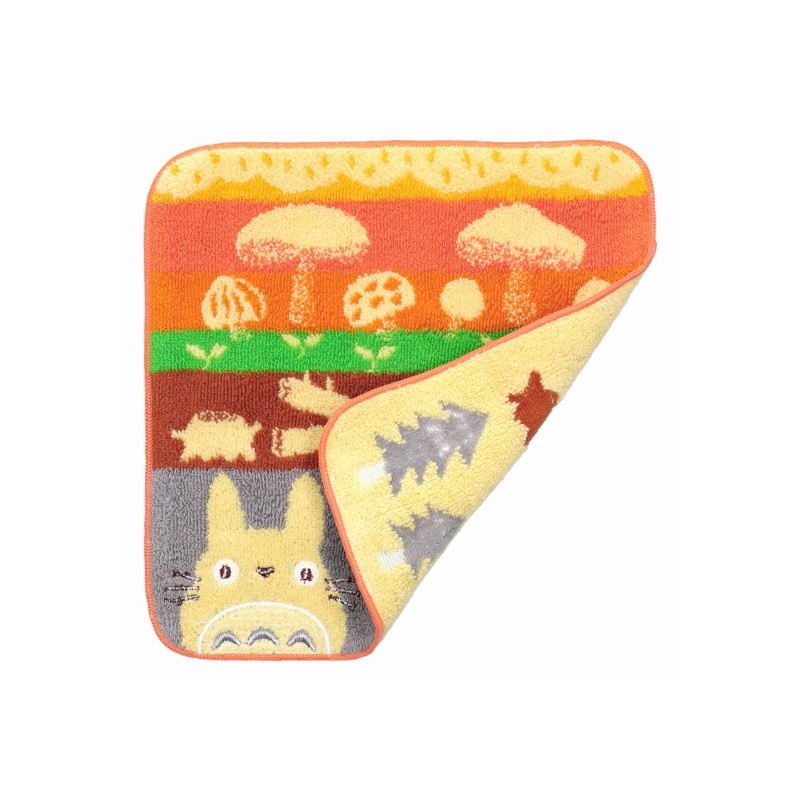 Household linen - Mini Towel Totoro Mushrooms & Logs 25x25 cm - My Neighbor Totoro