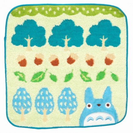Mini-Towel Totoro Blue Trees and Hazelnuts 25x25 cm - My Neighbor Totoro