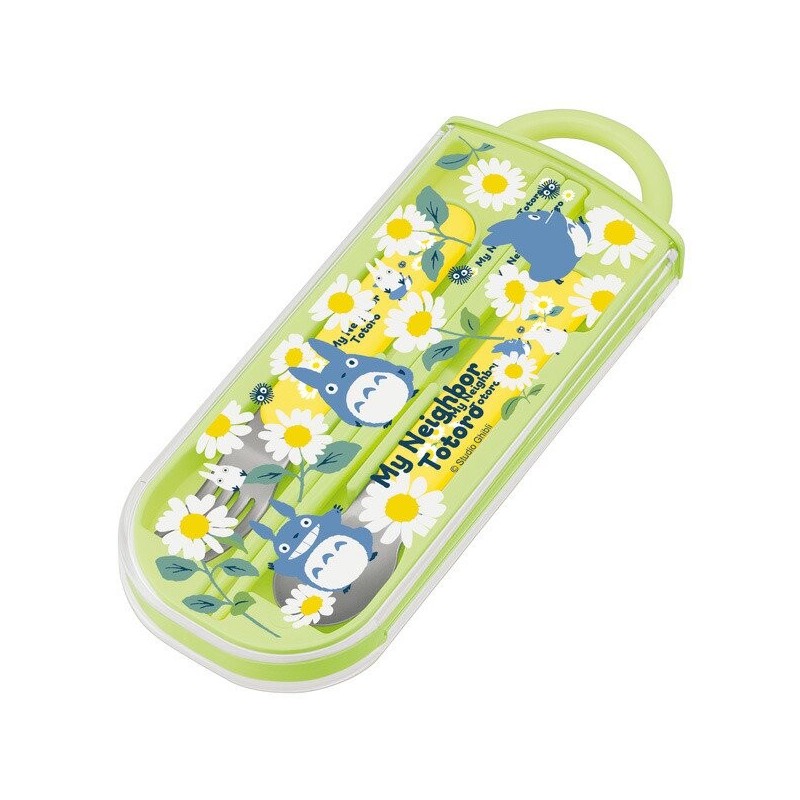 Chopsticks - Set Chopsticks Spoon Fork Middle Totoro Daisies - My Neighbor Totoro