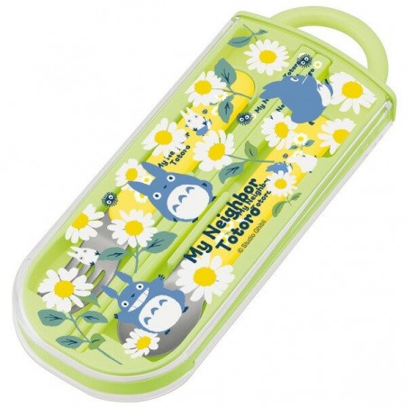 Chopsticks - Set Chopsticks Spoon Fork Middle Totoro Daisies - My Neighbor Totoro