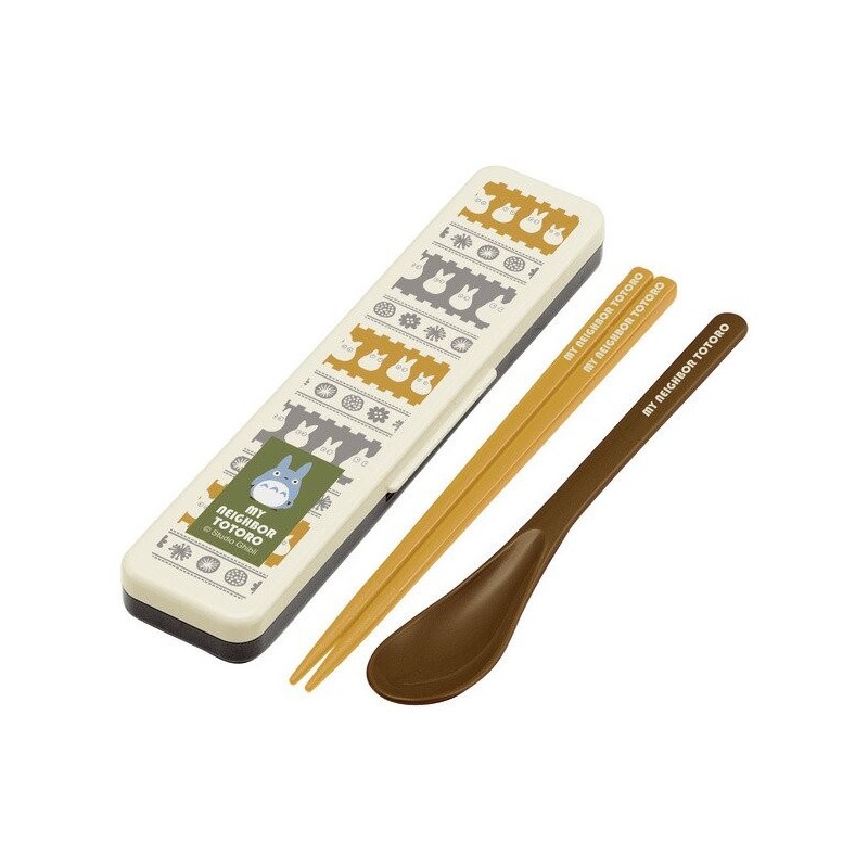 Baguettes - Set Baguettes Et Cuillère Totoro Blanc Farandole - Mon Voisin Totoro