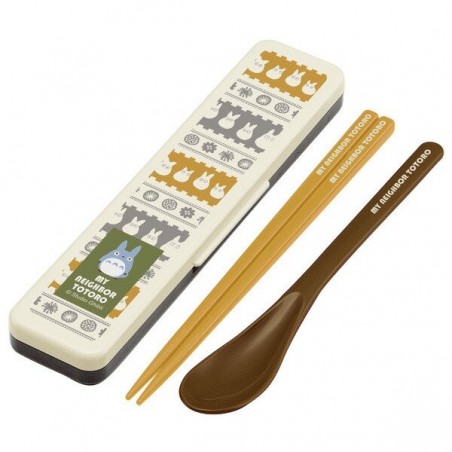 Chopsticks - Set Chopsticks And spoon Little Totoro Farandole - My Neighbor Totoro