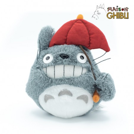 Peluches Classiques - Peluche Totoro Avec Parapluie Rouge - Mon Voisin Totoro